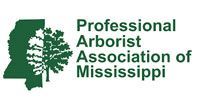 Logo of the Professional Arborist Association of Mississippi: green Mississippi outline and tree.
