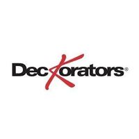 Decorators logo with black text and a red stylized X on a white background