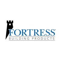 Fortress Building Products logo with black castle icon and blue-gray text on white background