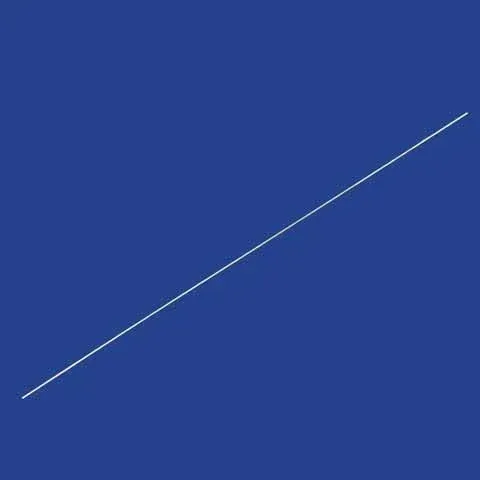 Thin white diagonal line on a solid blue background.