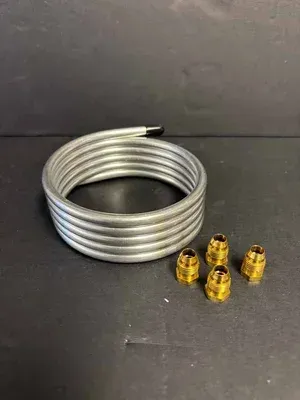 LB White 1/4” x 60” Pilot Tube Pack with 4 Compression Fittings