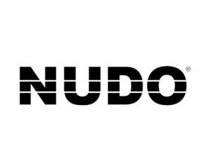 Black NUDO logo with a horizontal line through the letters and a small registered trademark symbol