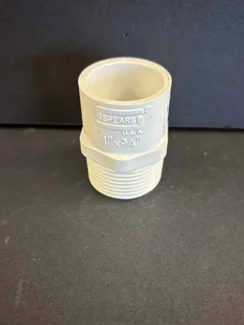 PVC Male Adapter 1” Slip x 3/4” MPT