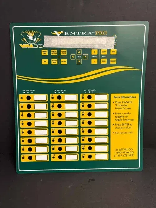 Ventra Pro Membrane Switch Decal (24 Channel)