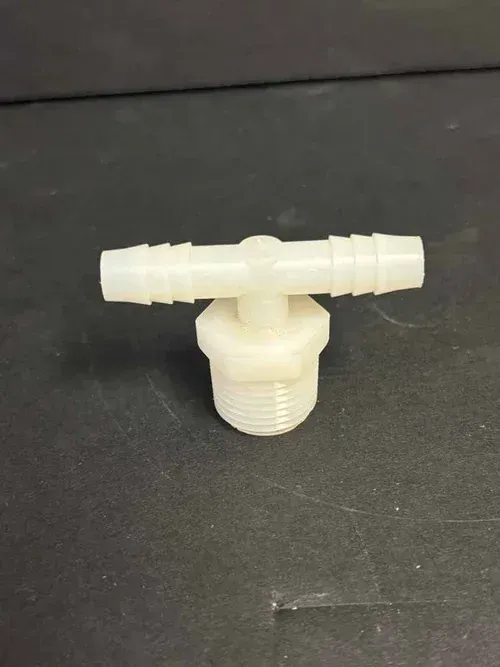 Nylon 1/2” MPT x 3/8” Barbed Tee
