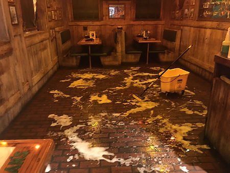 Cleaning th floor