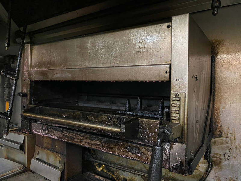 Machine being cleaned