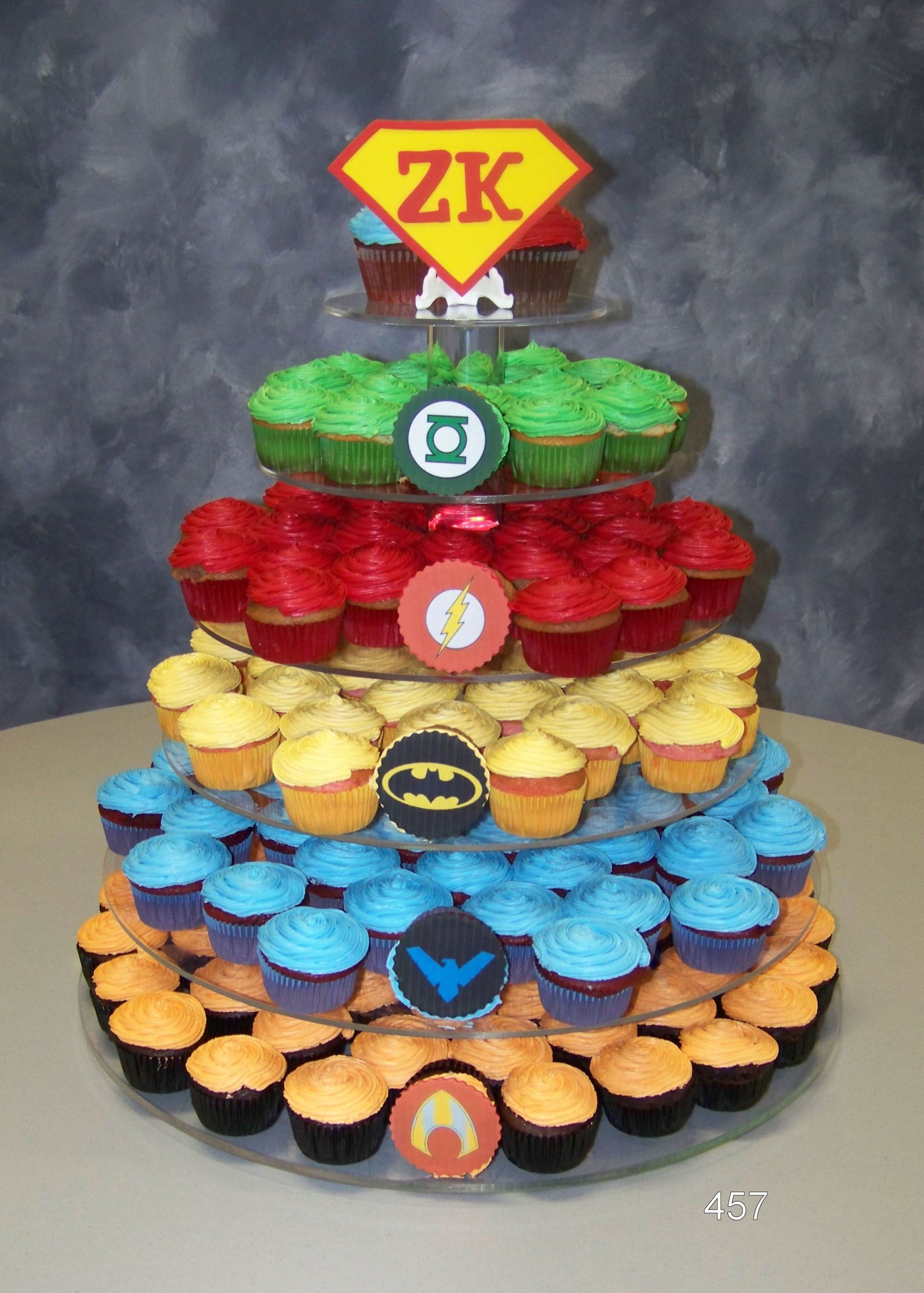 Stacked colorful game discs arranged in a tower with a yellow ZK sign on top