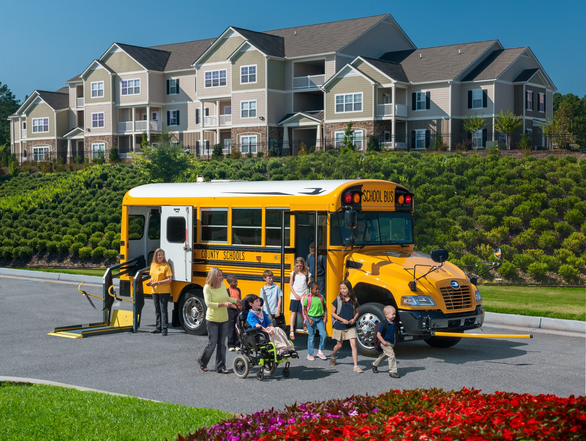 school bus fleet