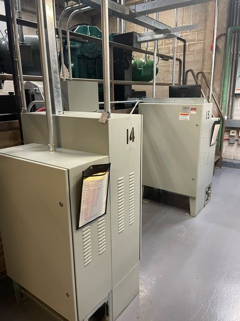 A row of lockers with the number 14 on them