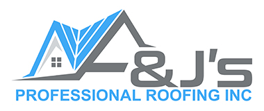 A&J’s Professional Roofing Inc. logo with blue and gray house roof icon