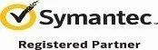 Symantec Registered Partner logo: a checkmark inside a yellow circle, and the words