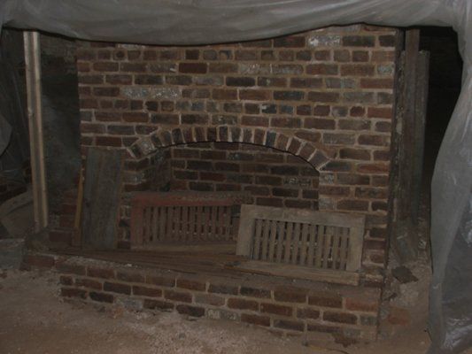 Restored fireplace