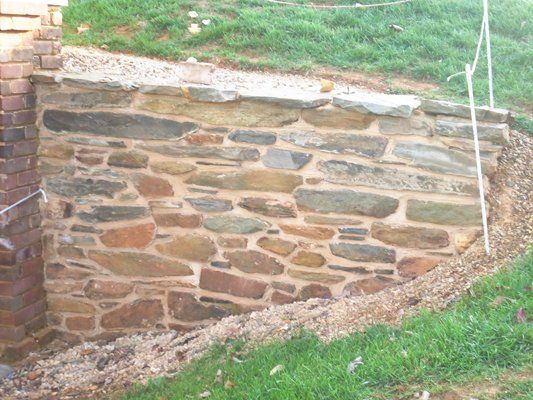 Restored stone wall