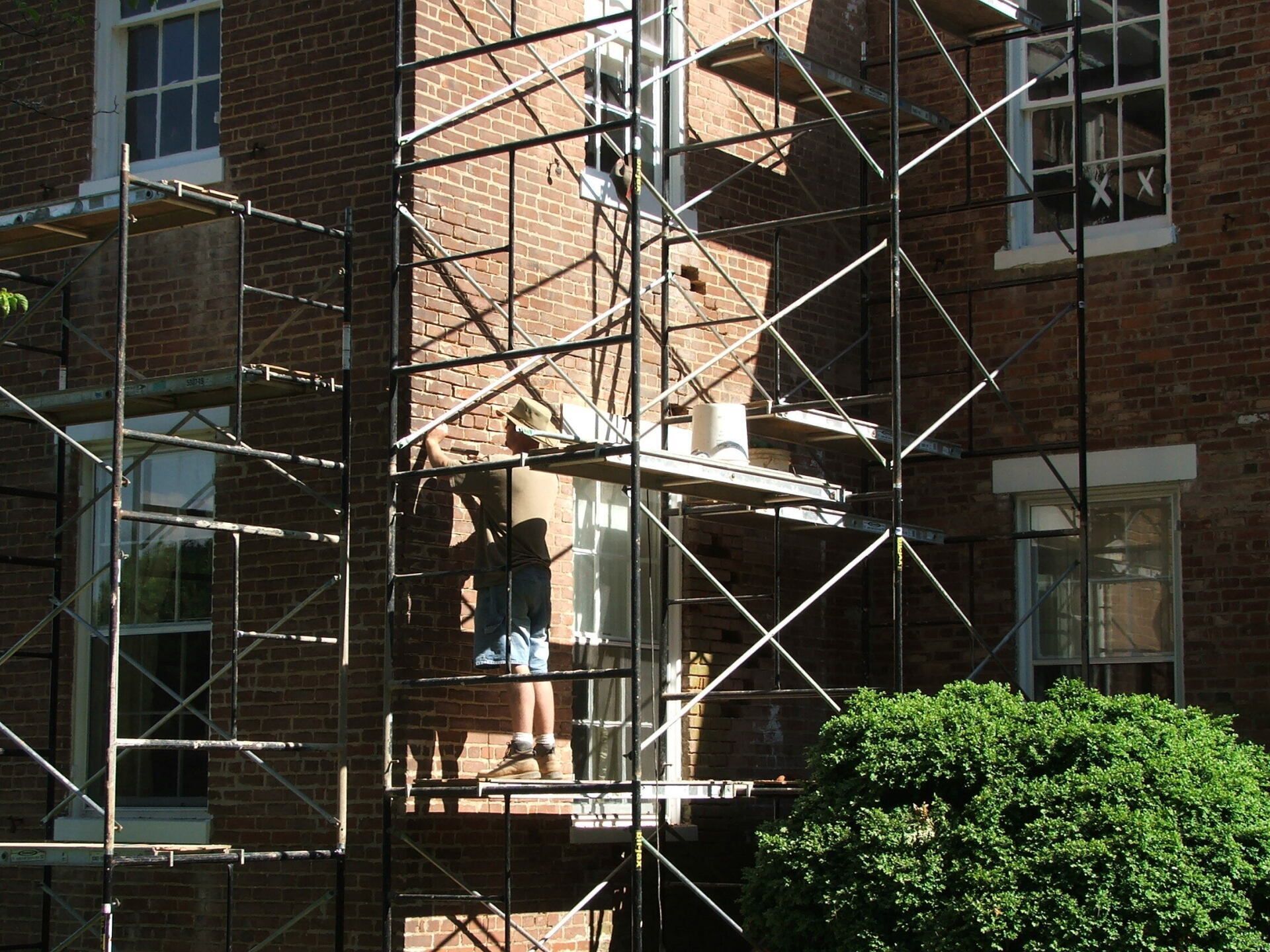 Man doing restoration work