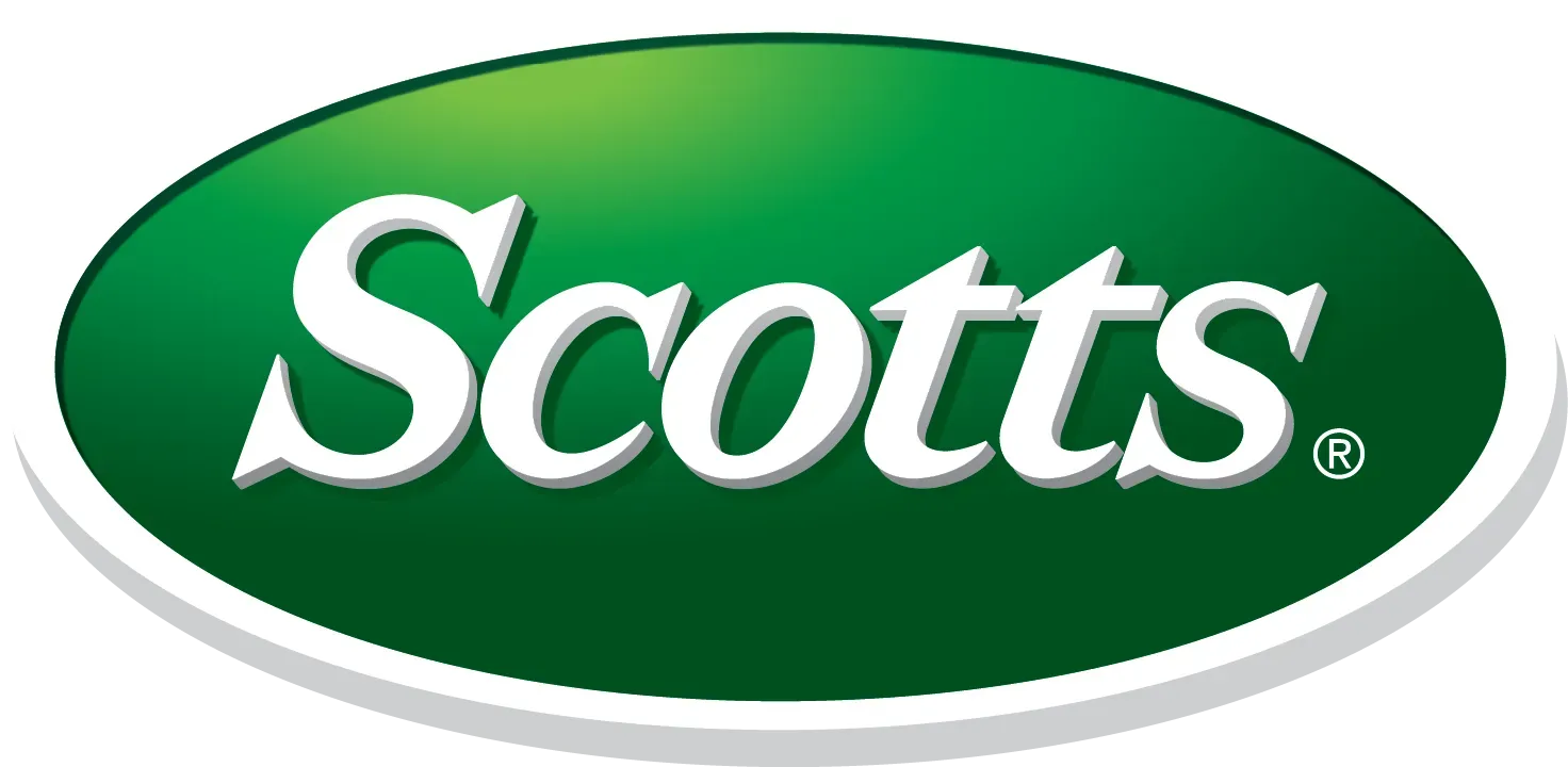 The scotts logo is green and white on a white background.