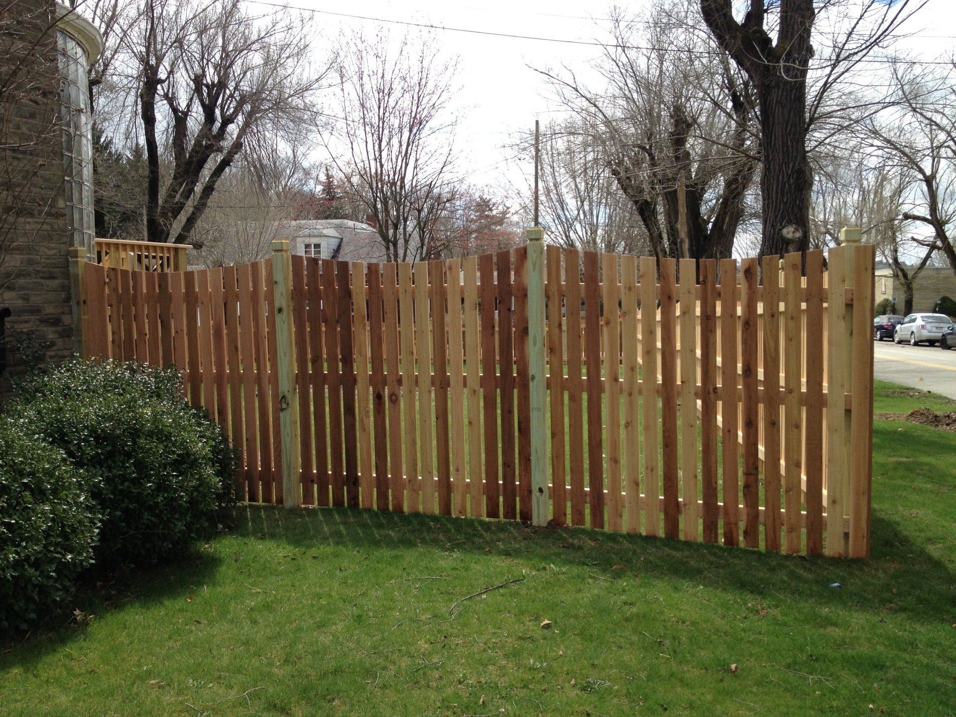 cedar picket fencing #3