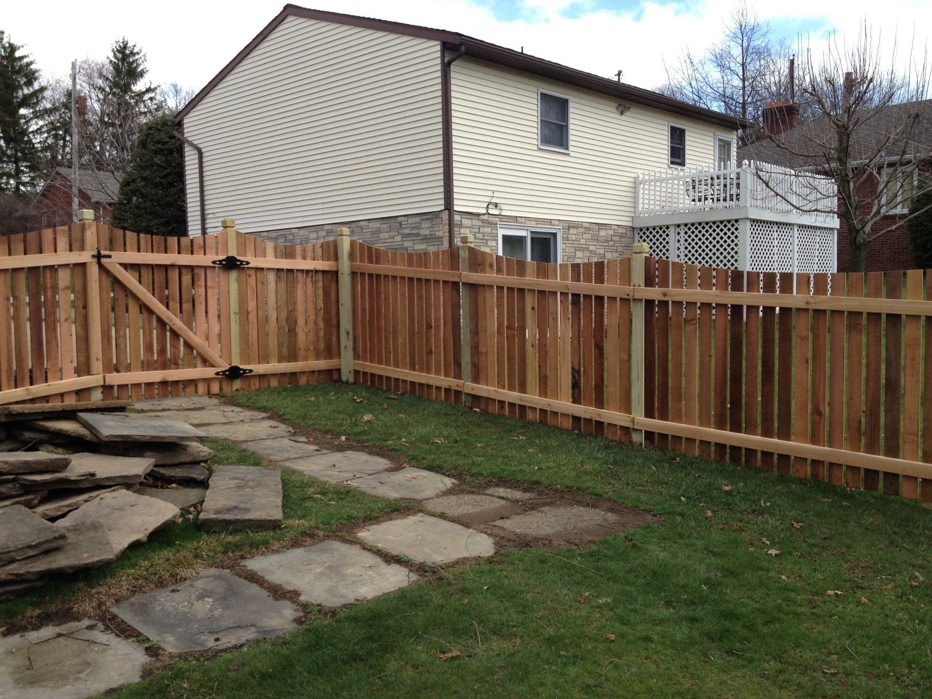 cedar picket fence #7