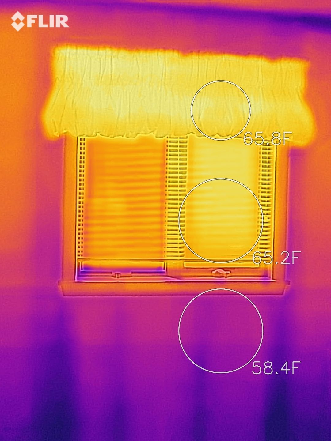 Thermal view of a window