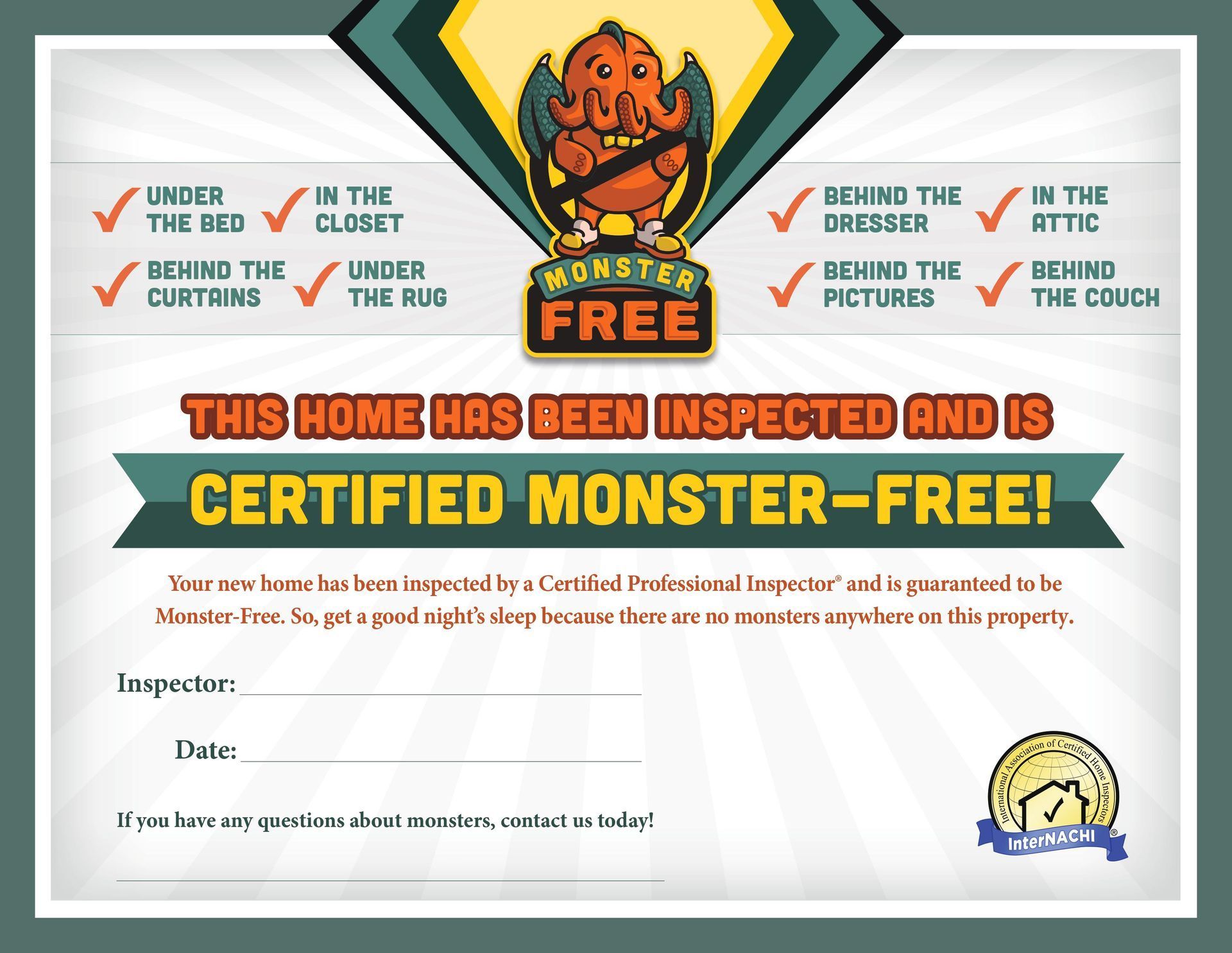 Monster-Free Certificate