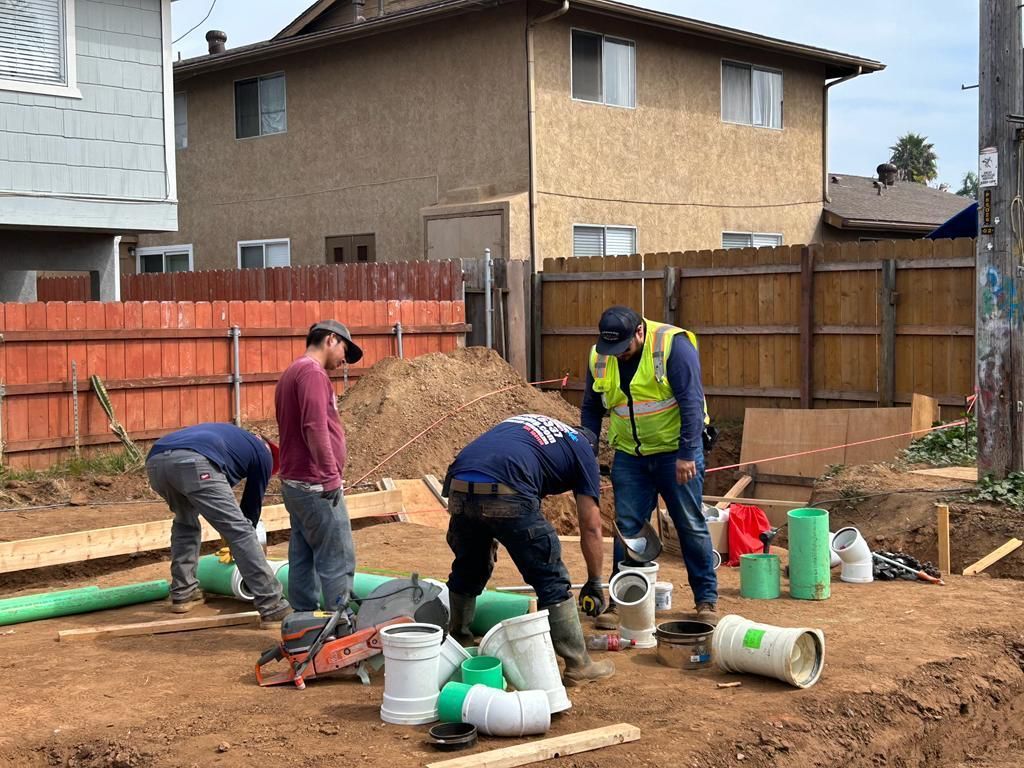 Setting up plumbing repairs