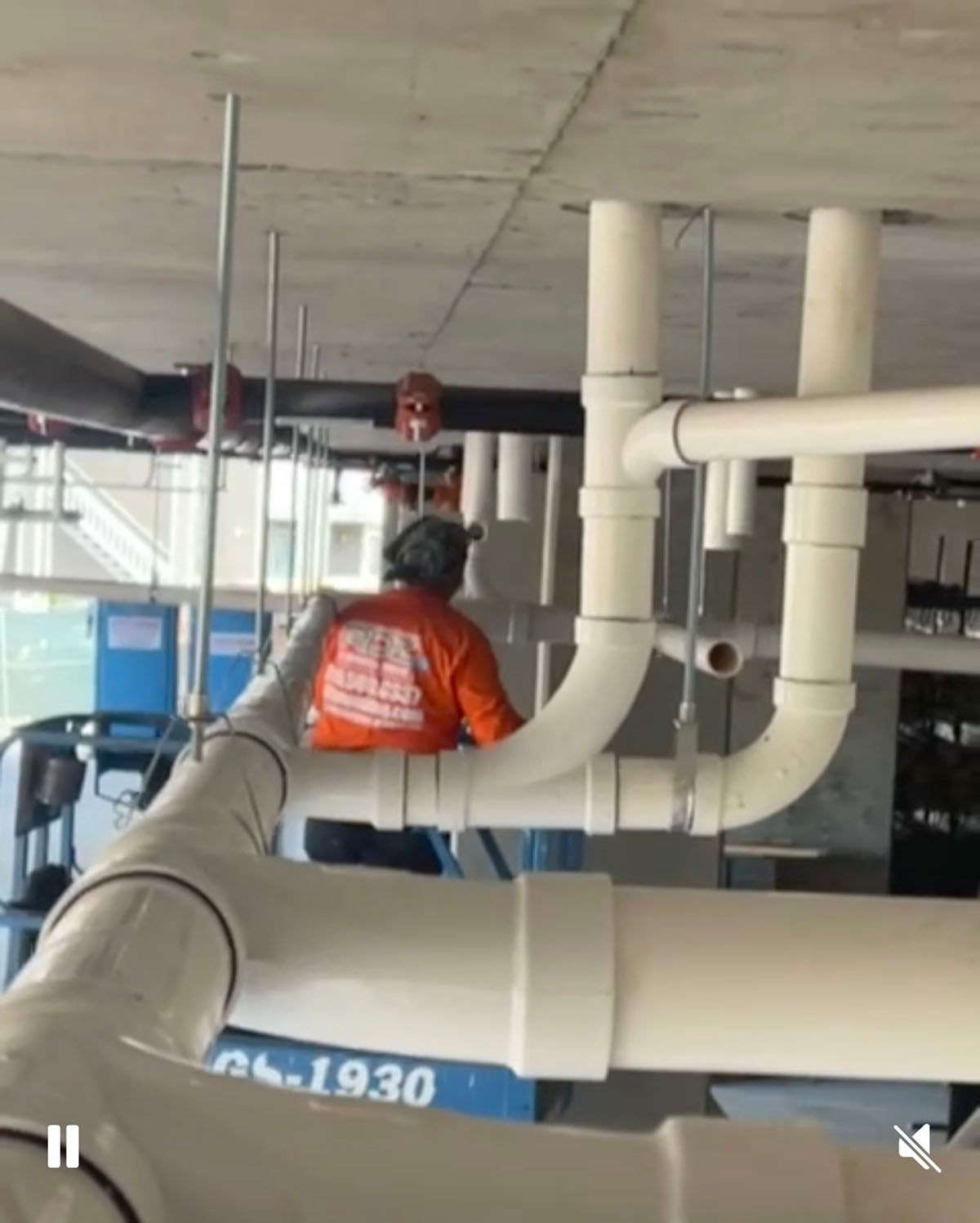 A man working on pipes