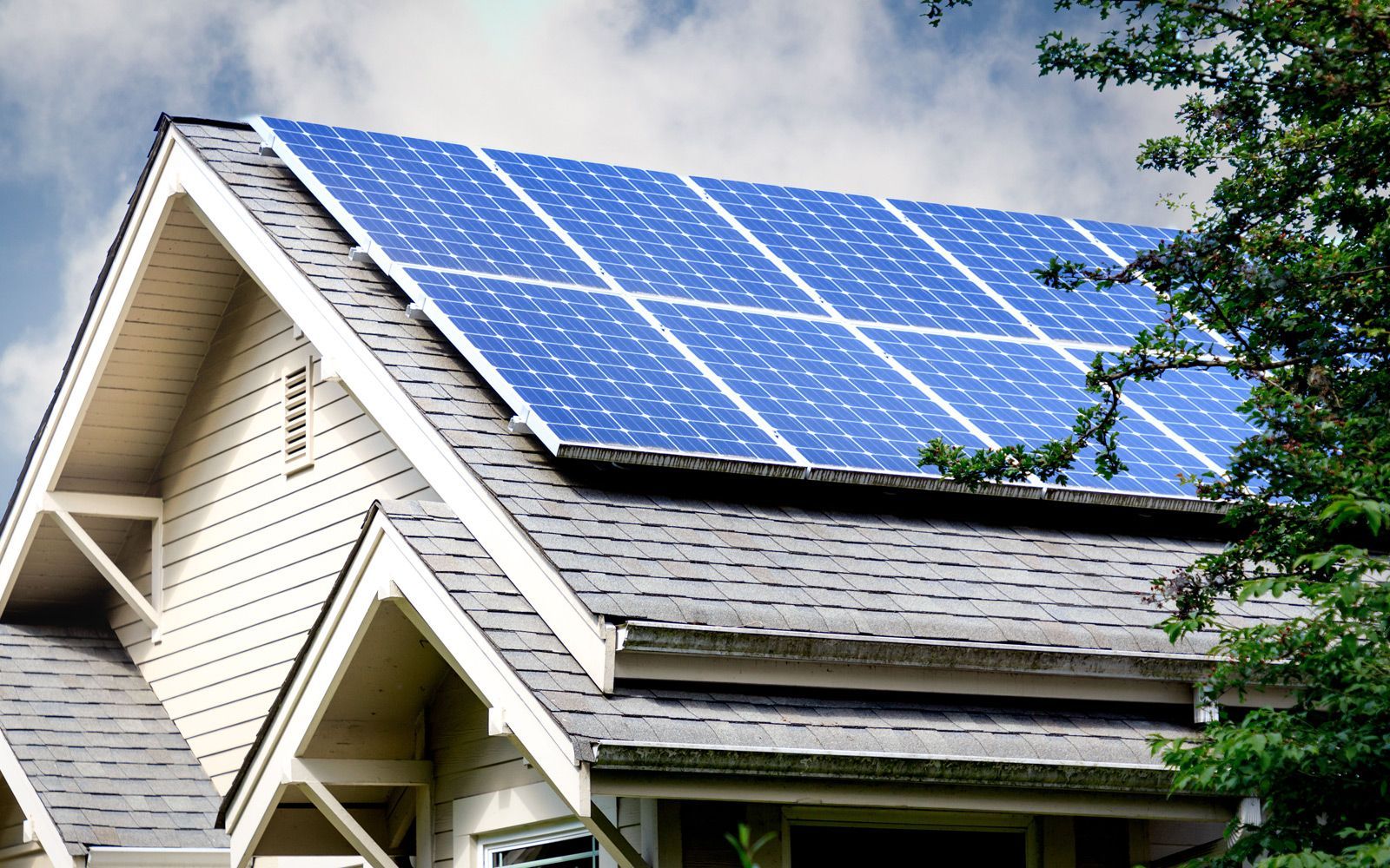 Solar Panels on Roof of Home