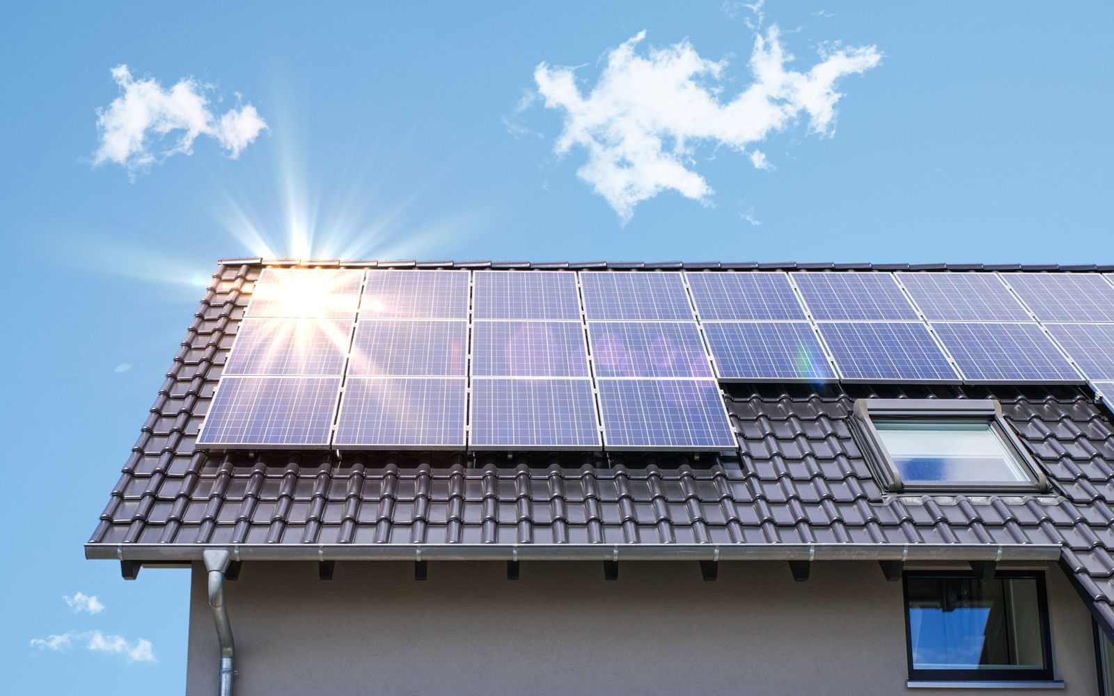 Photovoltaic panels on the roof