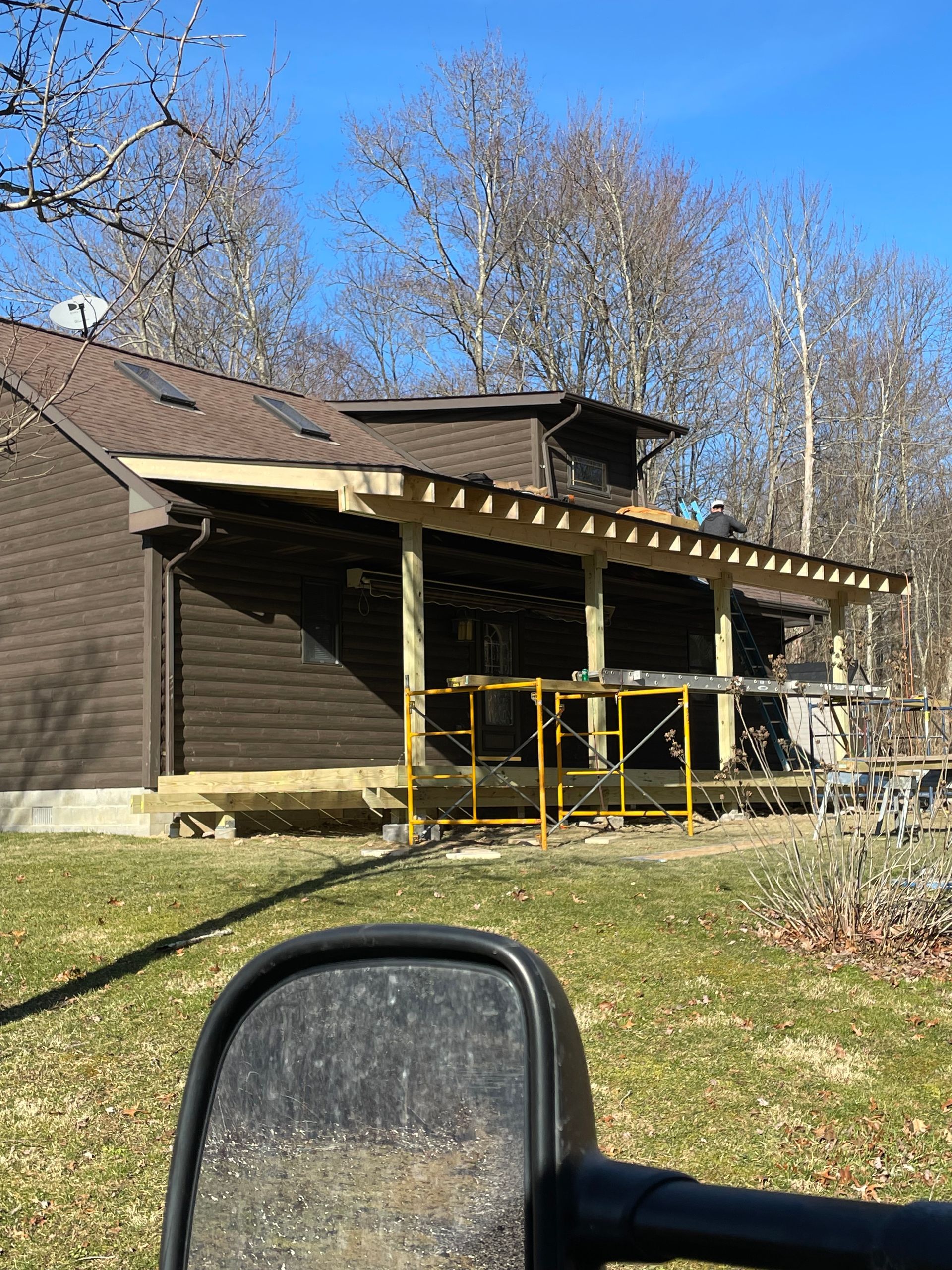 New roofing installation