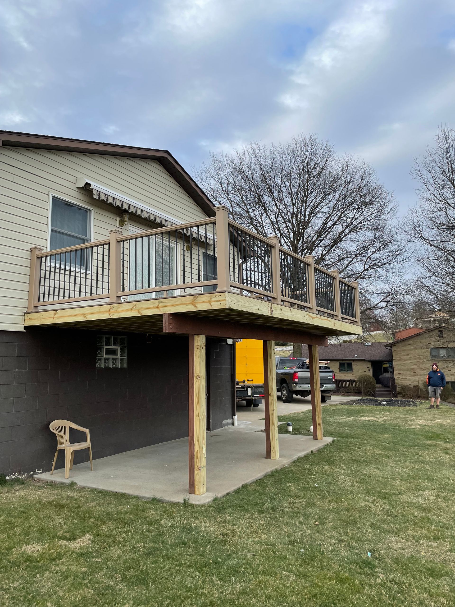 Composite decking installation