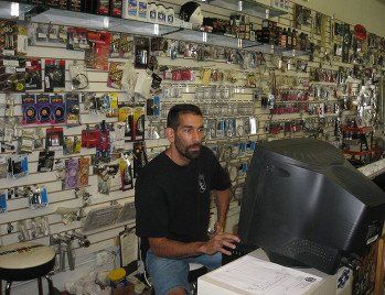 Man in  the shop
