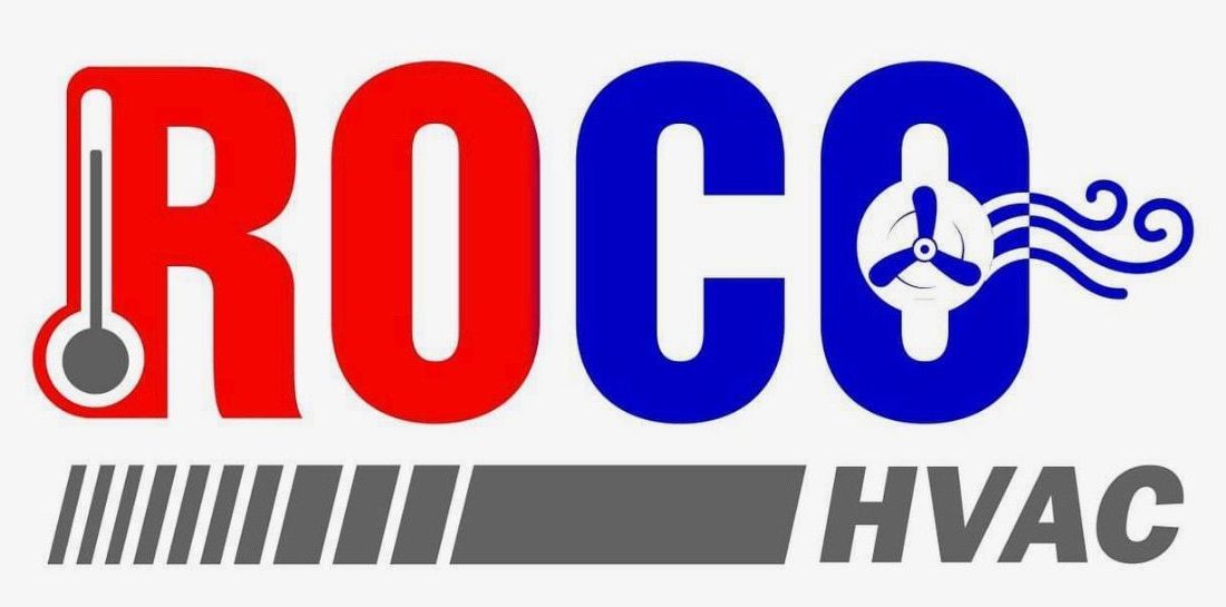 It is a logo for a company called roco hvac.