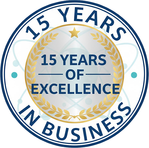 15 years in business badge