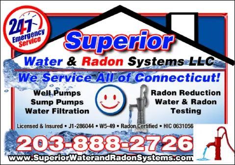 An advertisement for Superior Water & Radon Systems LLC