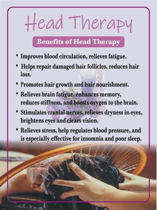 A poster explaining the benefits of head therapy