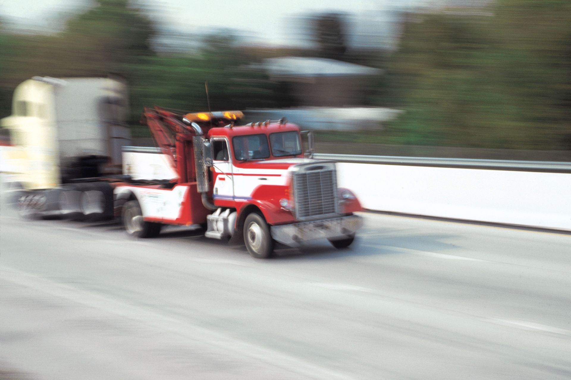 semi towing