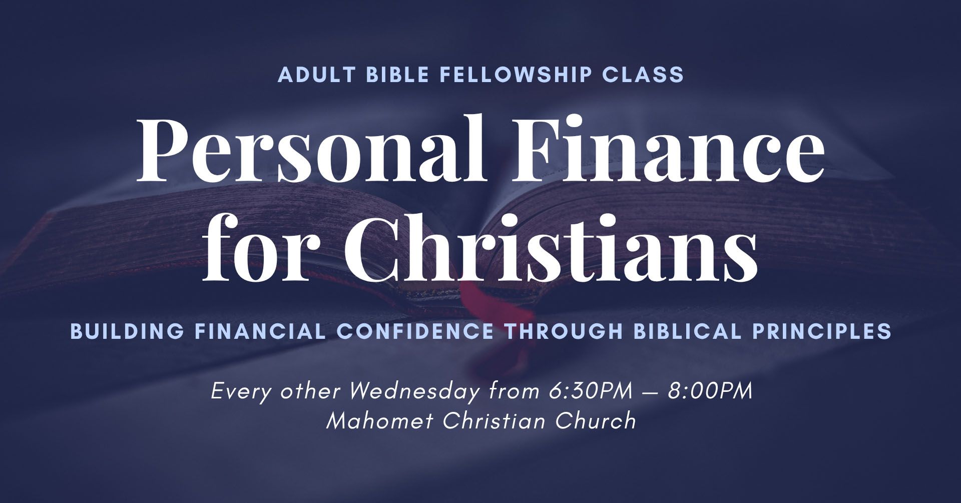 Personal Finance for Christians flyer