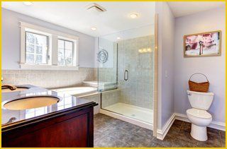 Bathroom shower glass and mirror