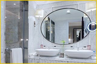 Bathroom mirror glass