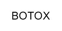 The word botox is written in black on a white background.
