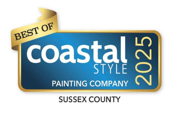 Award logo for Coastal Style Painting Company: blue and gold,