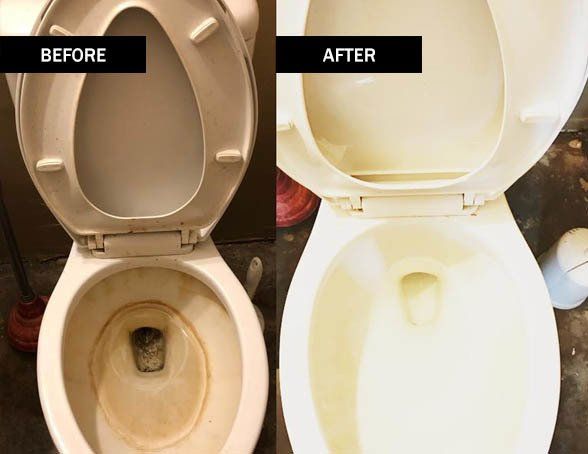 Before and after cleaning