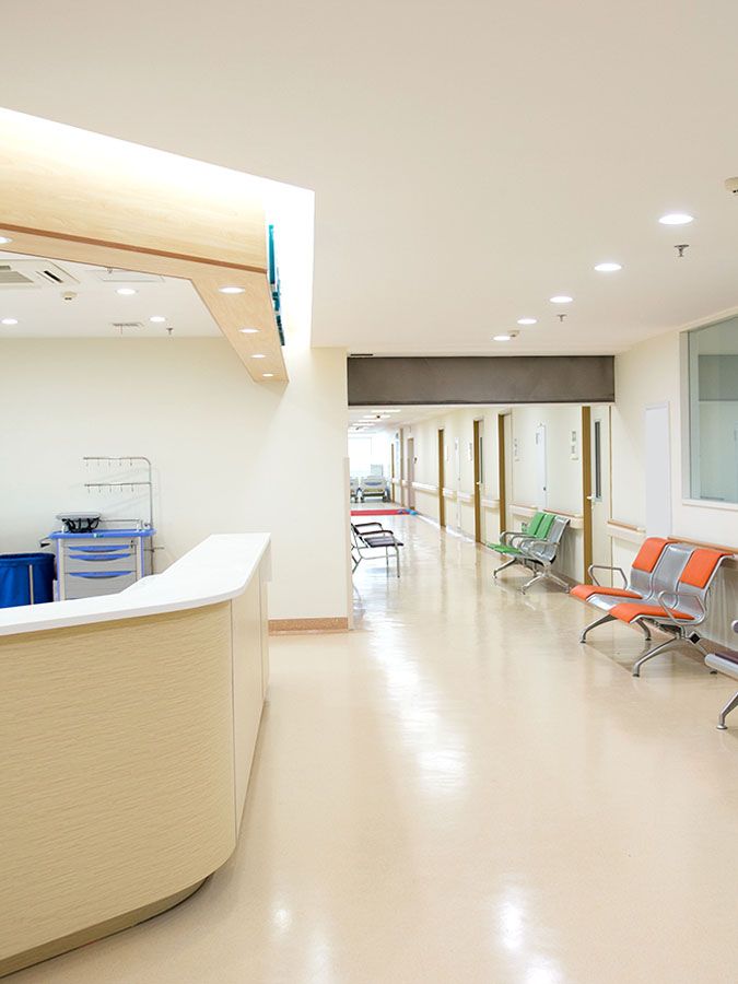A clean medical office lobby