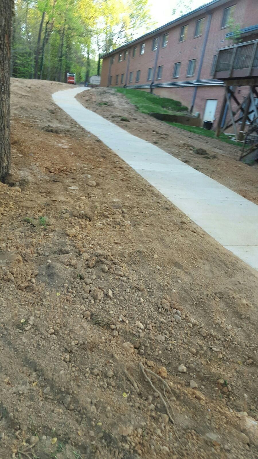 Concrete driveway
