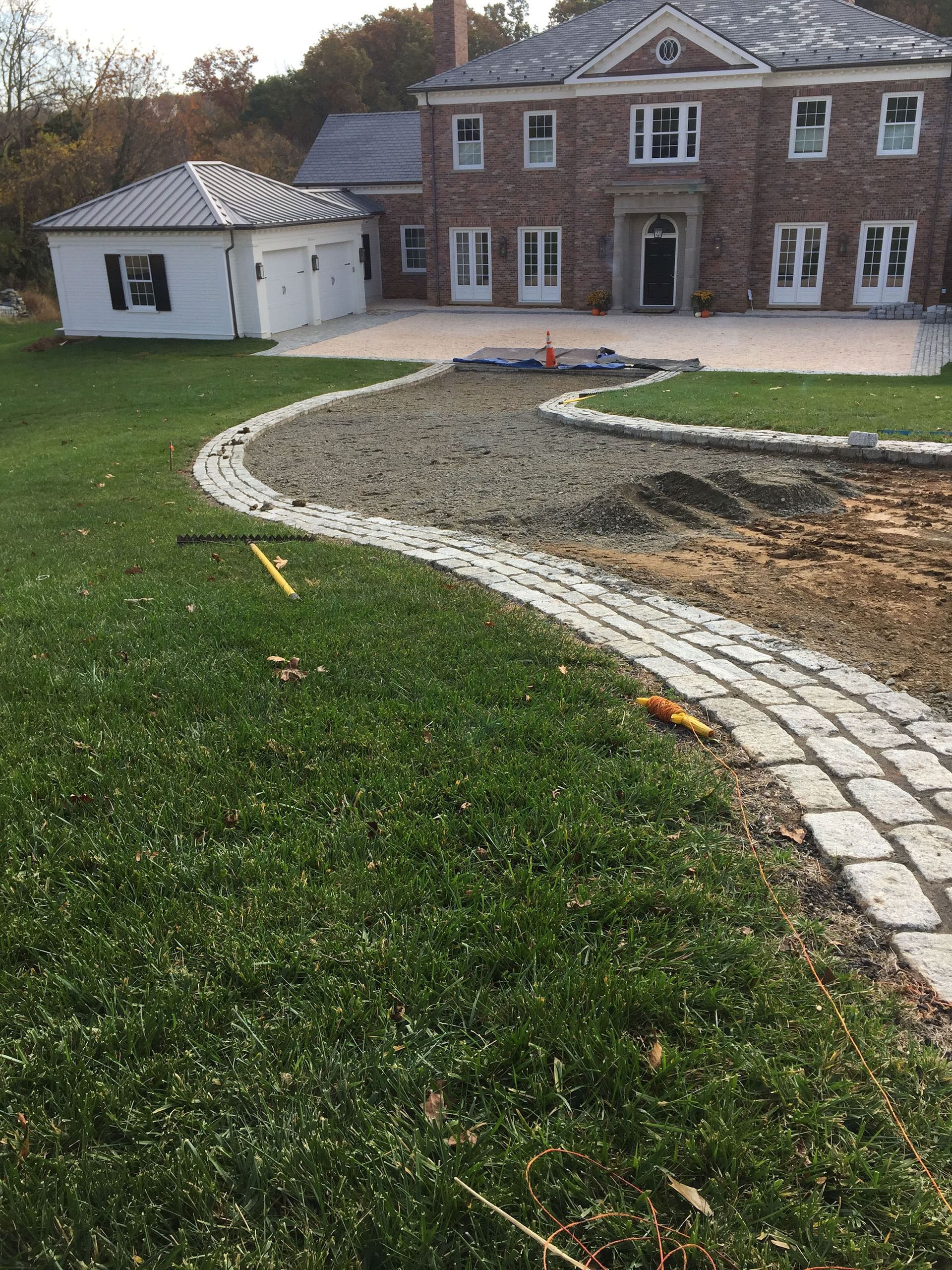 Concrete driveway installation