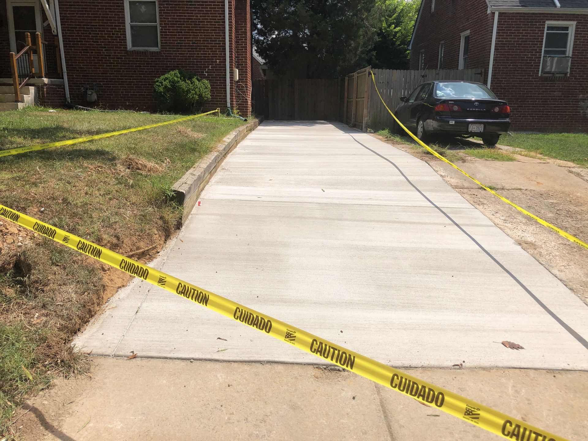 Concrete driveway