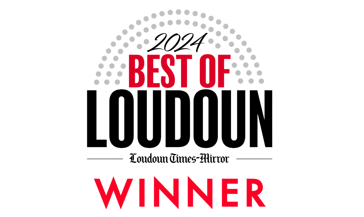 A logo for the 2014 best of loudon winner.