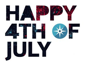 A sign that says happy 4th of July on it