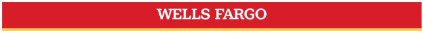 Wells Fargo logo on a red and gold gradient background