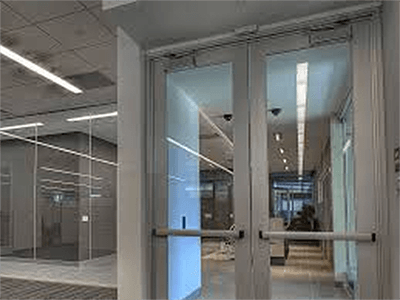 Aluminum storefront hardware service and installation